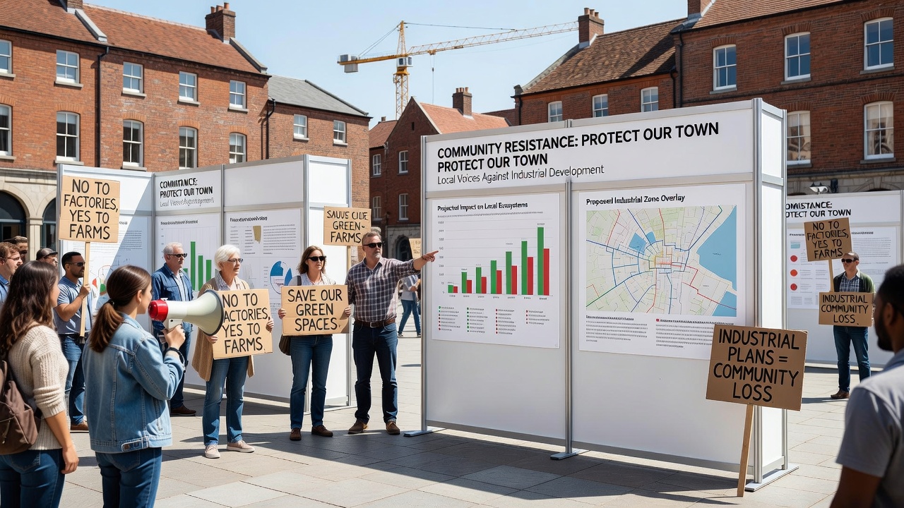Open-Air Displays Highlight Local Resistance to Industrial Development Plans