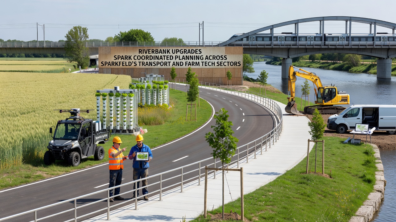 Riverbank Upgrades Initiate Cross-Sector Collaboration in Sparkfeld's Transport and Agricultural Technology Domains